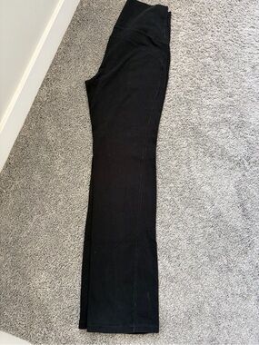 Thyme Maternity Black Flare Wide Leggings